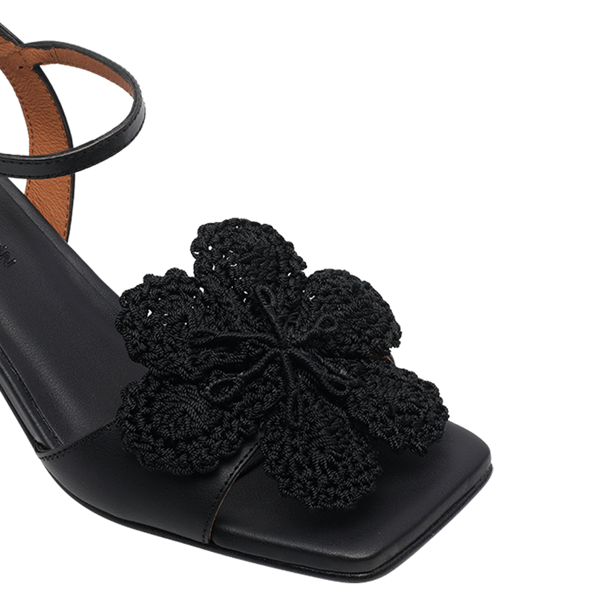 [ANGEL ALARCON] Sandals SS26 26035528QSETA NEGRO