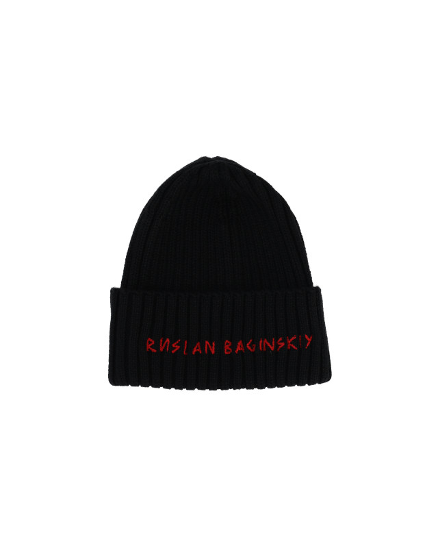 [RUSLAN BAGINSKIY] Beanie FW26 BN033034PF26 WARUBLACK
