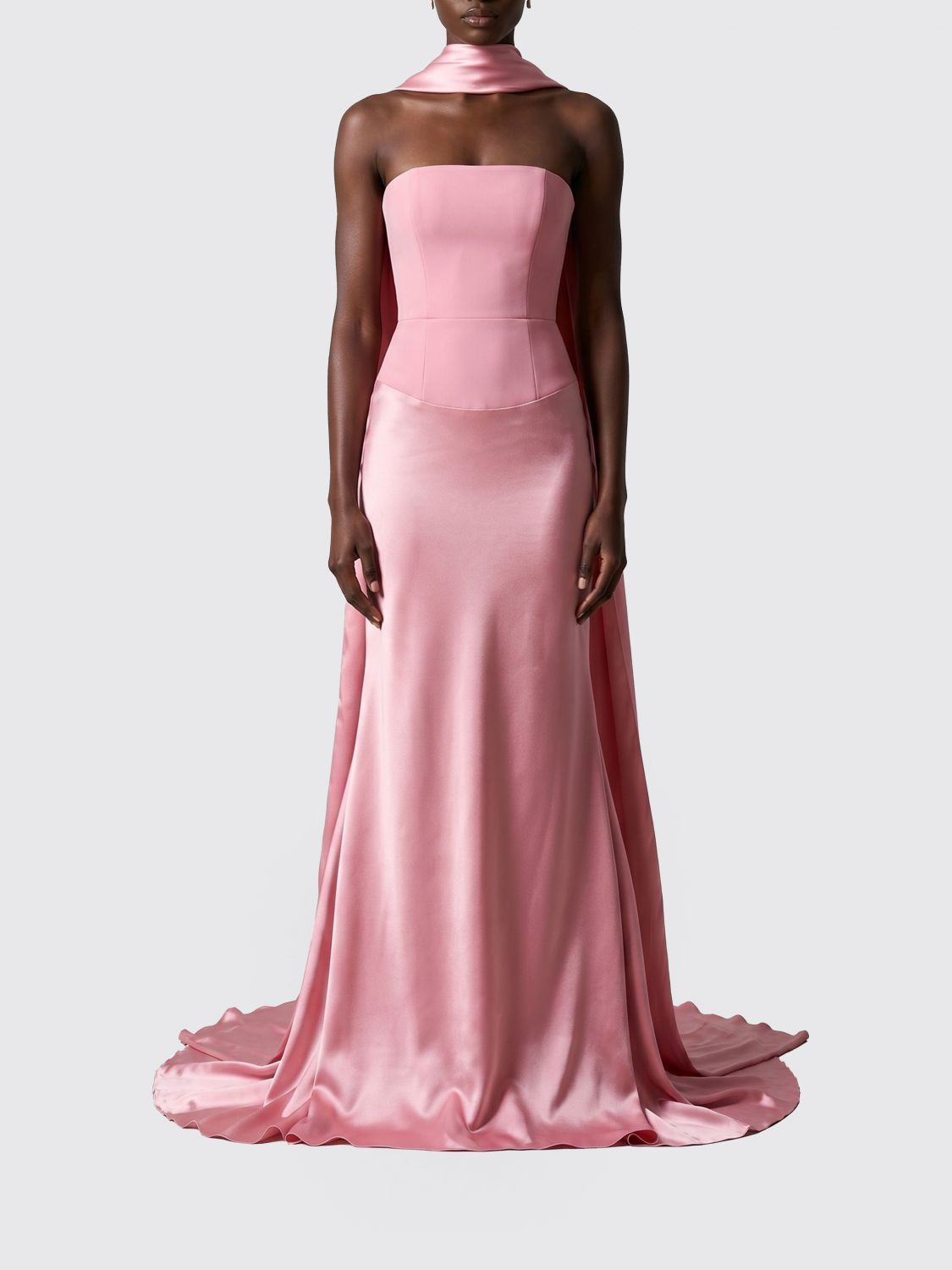 [Solace London] Sleeveless dress FW26 OS48014 DARKROSE