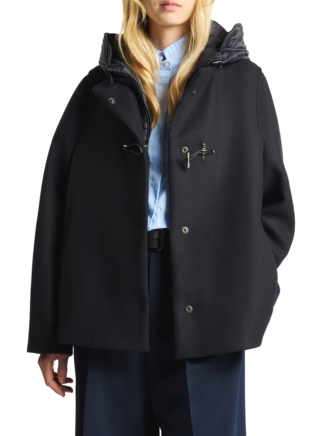 [FAY ARCHIVE ] Down jacket FW26 NAW59533730YMVU809U809 BLUE PETROLIO