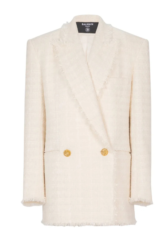 [Balmain] Tweed jacket SS26 GF0SI661XL96-0FA