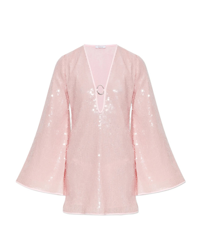 [OSEREE] Long sleeve dress FW26 AKF268BUBBLE PINK