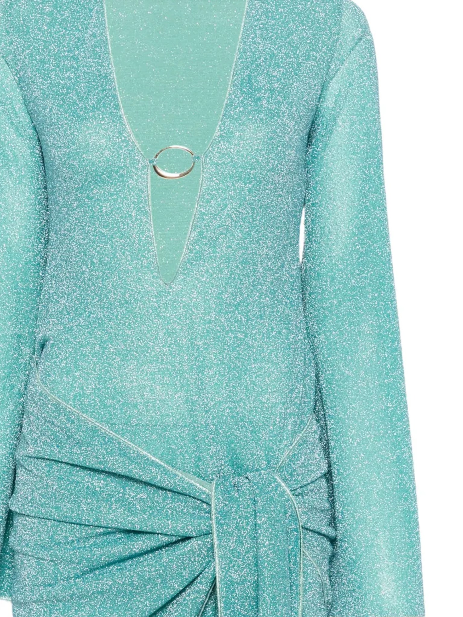 [OSEREE] Long sleeve dress FW26 LKF268SEA TURQUOISE