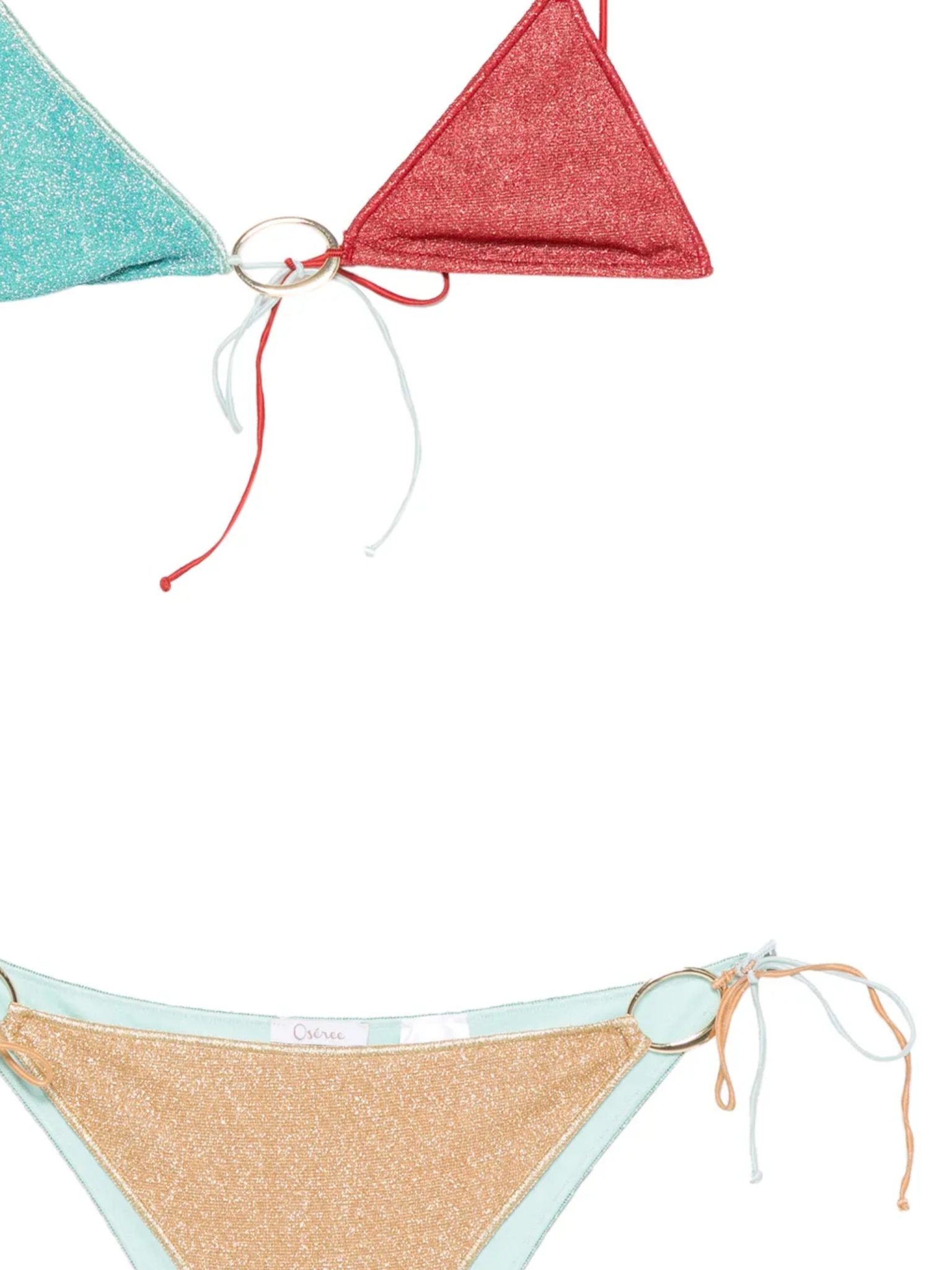 [OSEREE] Swimsuit FW26 LGF246SEA TURQUOISE-CORAL-GOLD