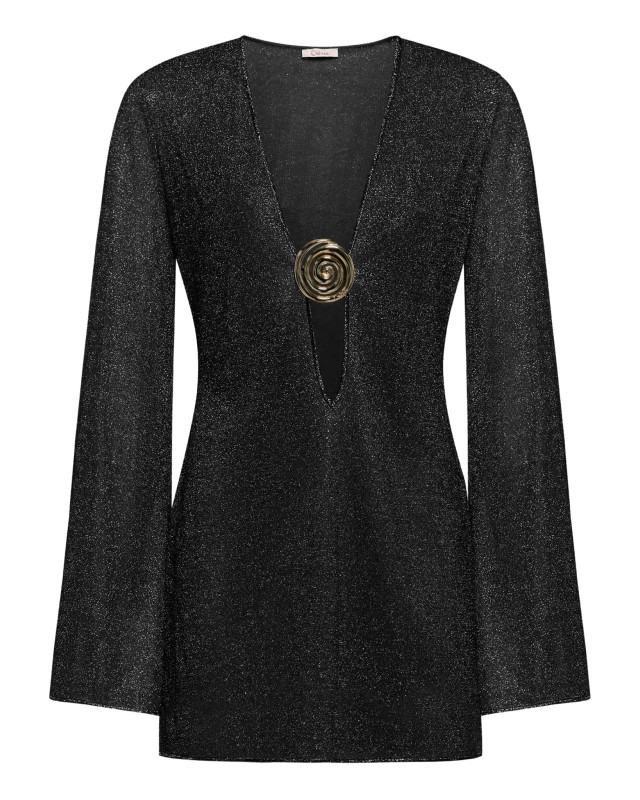 [OSEREE] Long sleeve dress FW26 MKF268BLACK