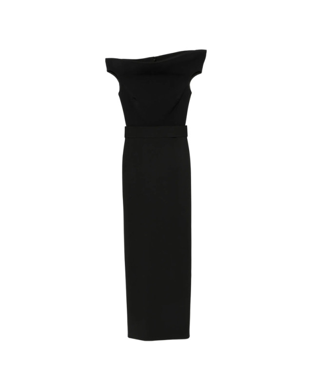 [Solace London] Sleeveless dress FW26 OS49020  BLACK