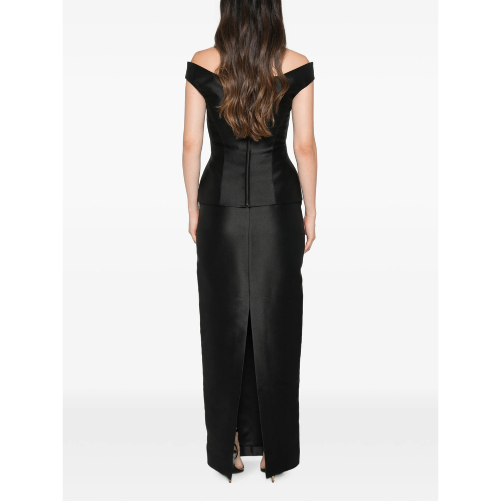 [Solace London] Sleeveless dress FW26 OS49024  BLACK