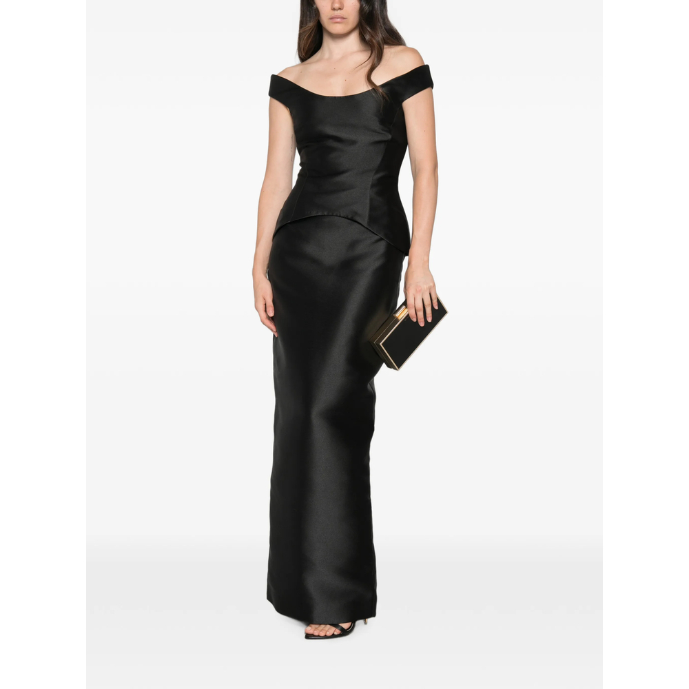 [Solace London] Sleeveless dress FW26 OS49024  BLACK