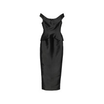 [Solace London] Sleeveless dress FW26 OS49024  BLACK