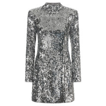[Balmain] Long sleeve dress FW26 HF1R8980XM119FC