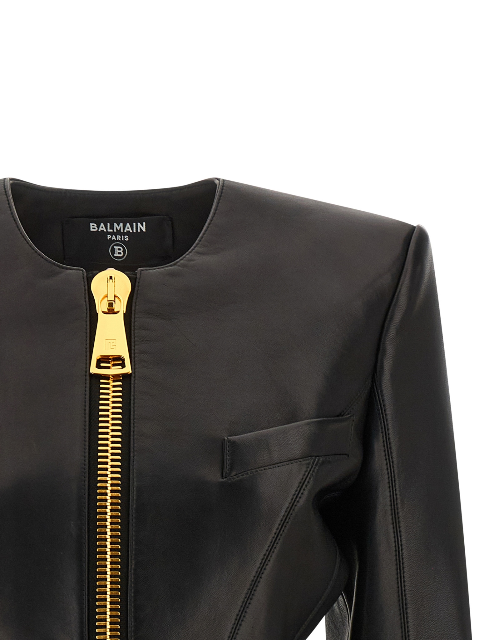 [Balmain] Leather Jacket FW26 HF1SK691LC620PA