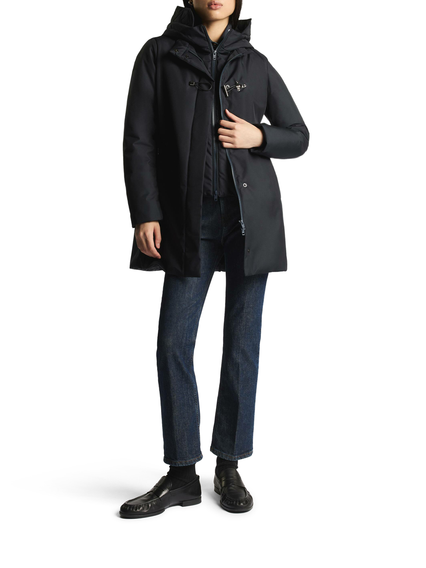 [FAY ARCHIVE ] Down jacket FW26 NAW59533830ZXEU808U808 BLUE DENIM