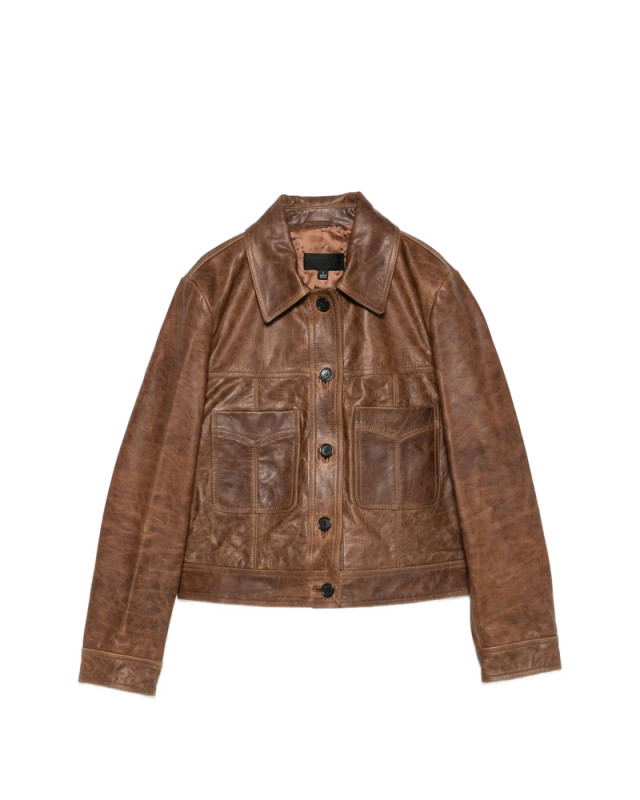 [Nili Lotan] Leather Jacket FW26 13230-L244 SUSANNAH TERRA