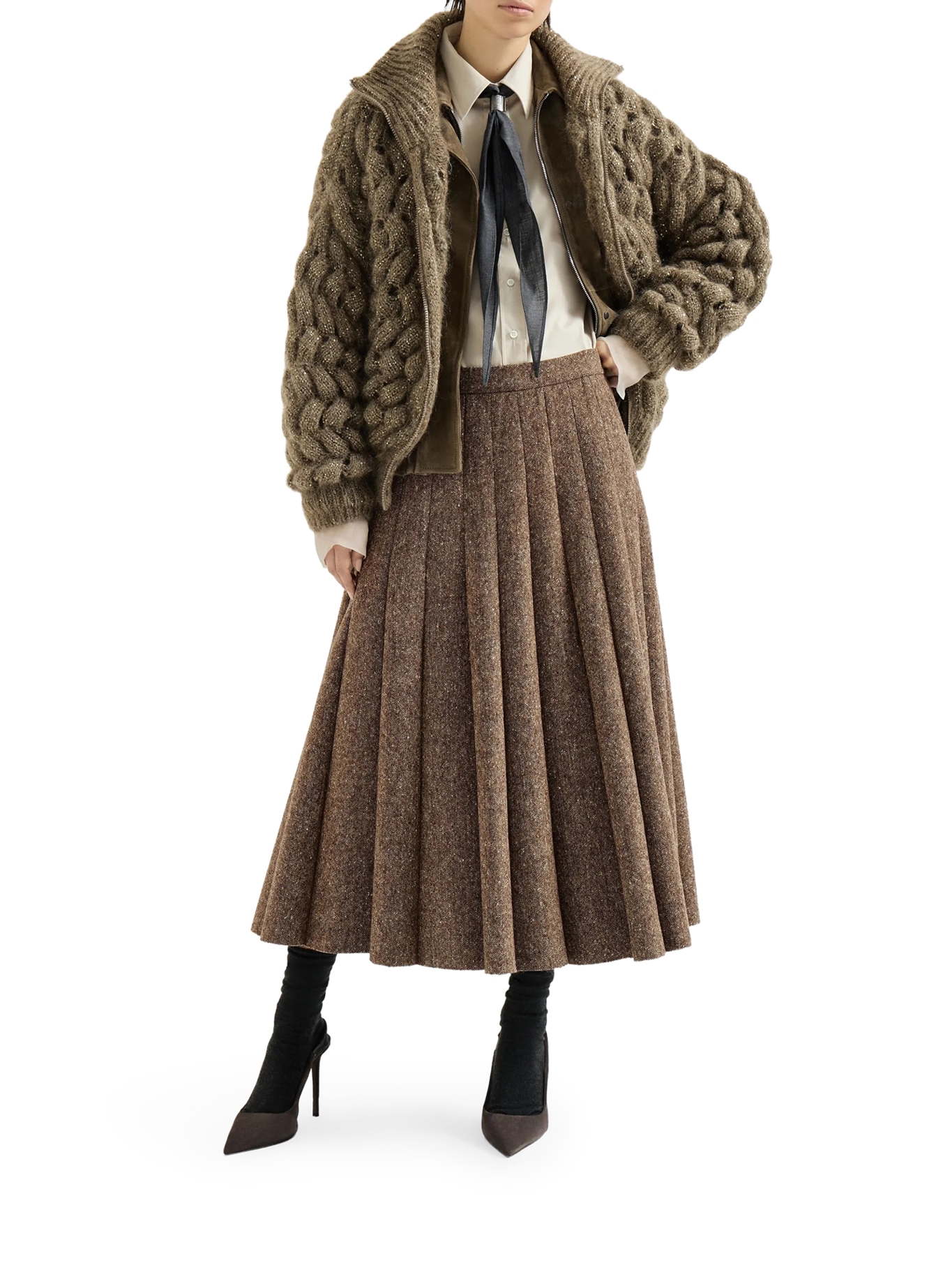 [Brunello Cucinelli] Cardigan FW26 MNT347516CLE69 BROWN