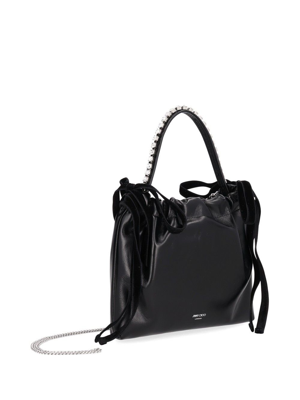 [Jimmy Choo] Tote bag CO DRAWSTRING MINI THBLACK/BLACK/SILVER
