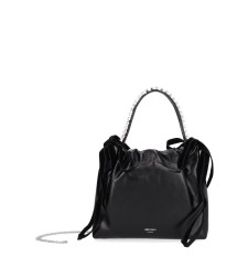 [Jimmy Choo] Tote bag CO DRAWSTRING MINI THBLACK/BLACK/SILVER