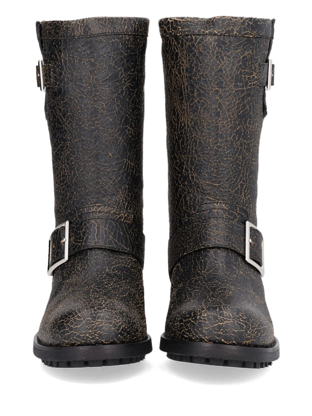 [Jimmy Choo] Boots CO BIKER MIDBLACK/TOFFEE