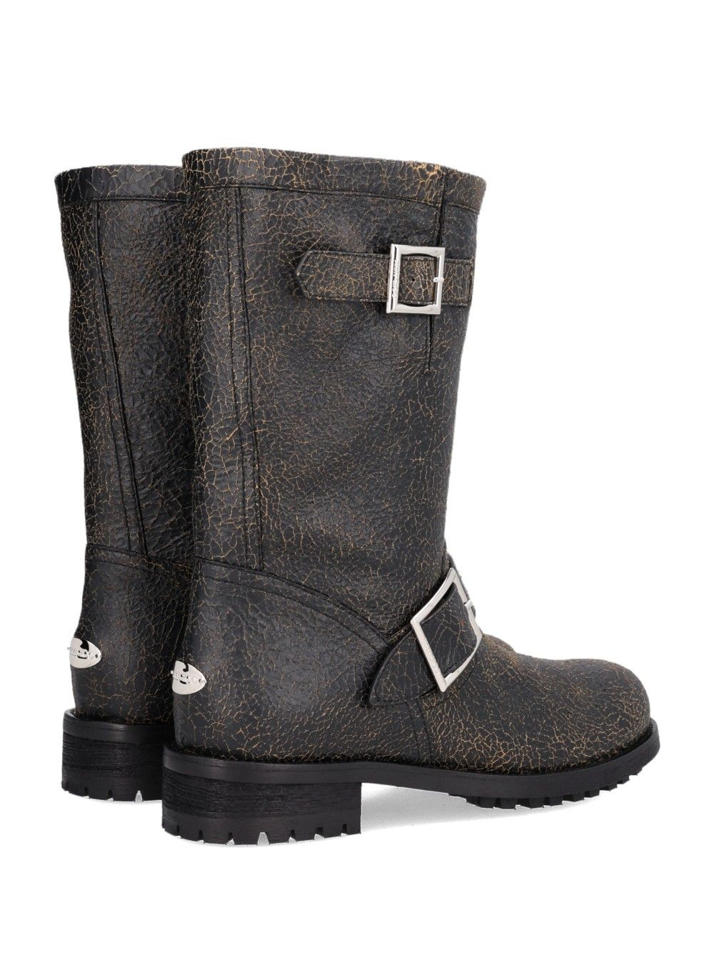 [Jimmy Choo] Boots CO BIKER MIDBLACK/TOFFEE