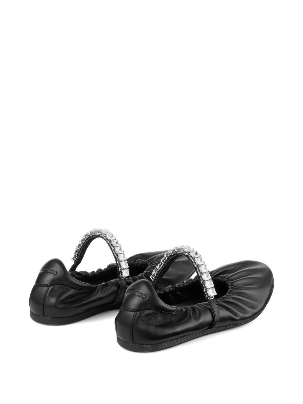 [Jimmy Choo] Flat shoes FW26 JADEBALLERINAGKEQEABLACK/CRYSTAL
