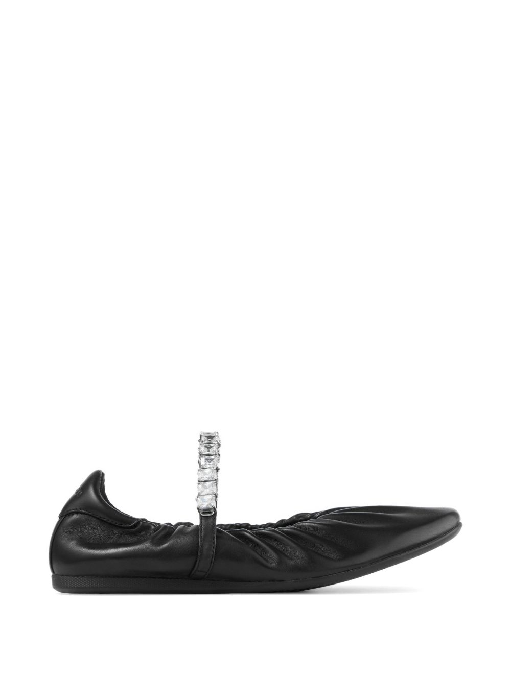 [Jimmy Choo] Flat shoes FW26 JADEBALLERINAGKEQEABLACK/CRYSTAL