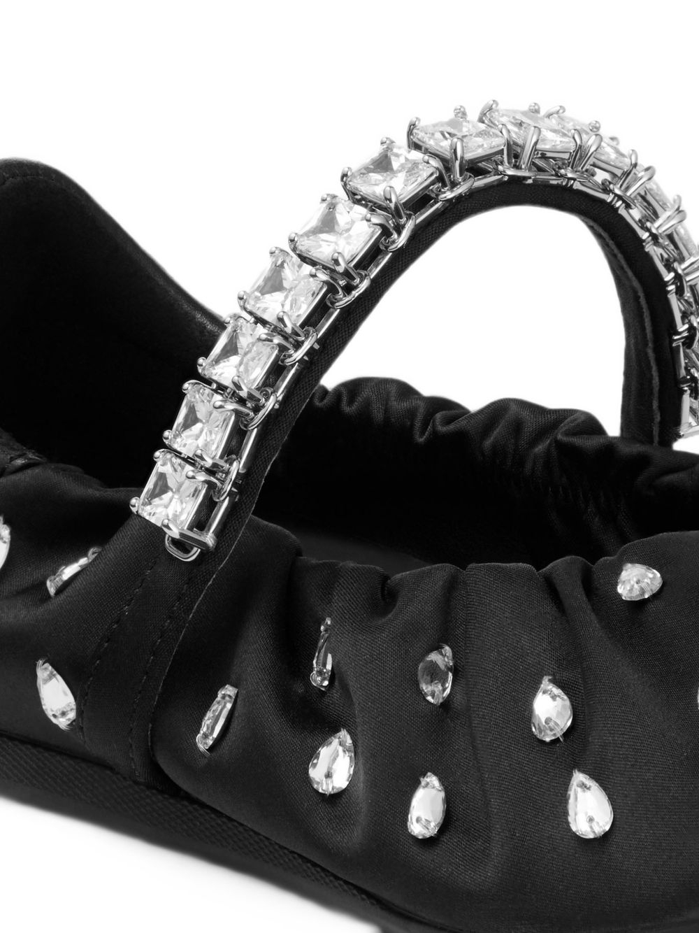 [Jimmy Choo] Flat shoes FW26 JADEBALLERINAQEPBLACK/CRYSTAL