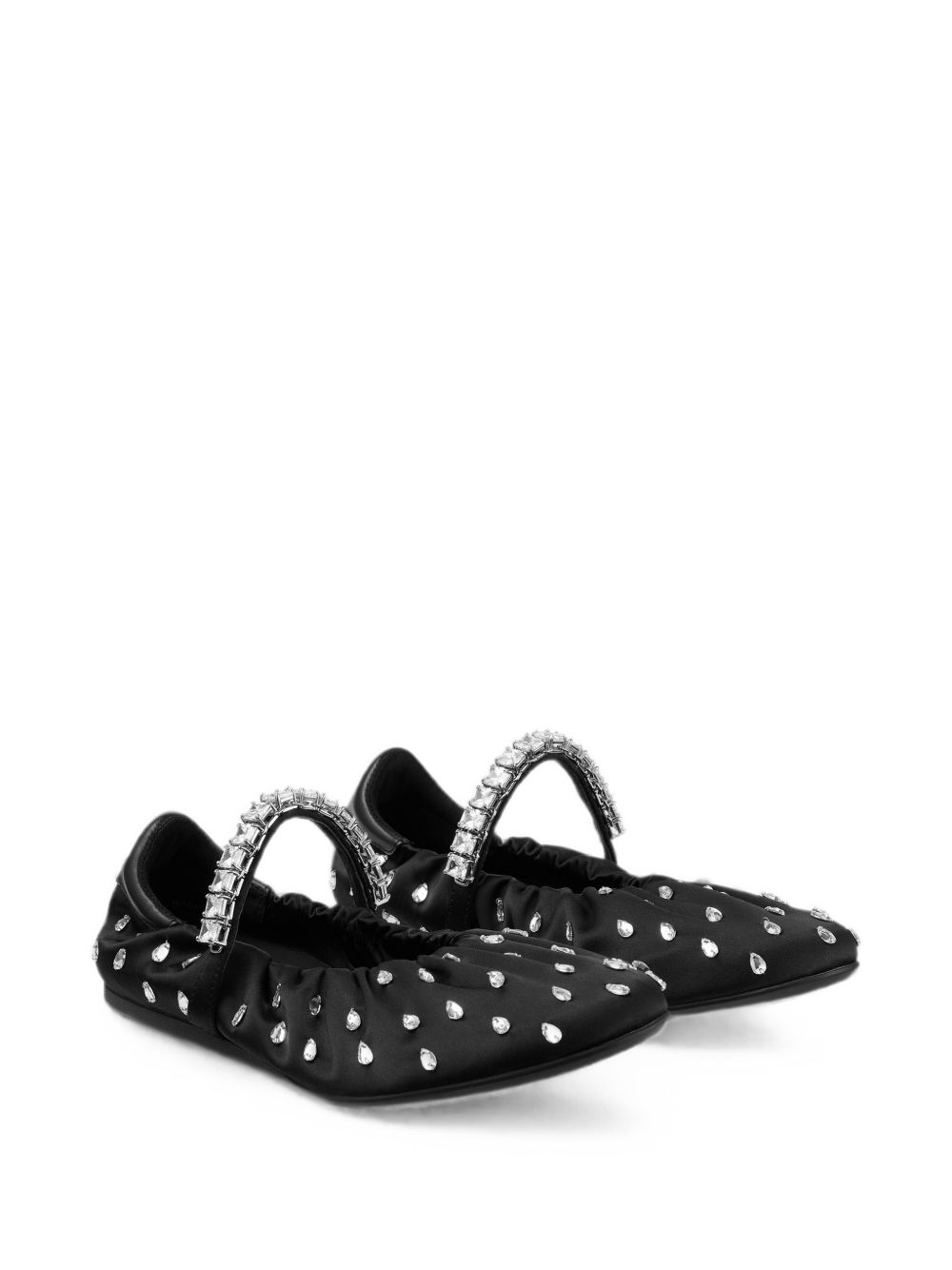 [Jimmy Choo] Flat shoes FW26 JADEBALLERINAQEPBLACK/CRYSTAL