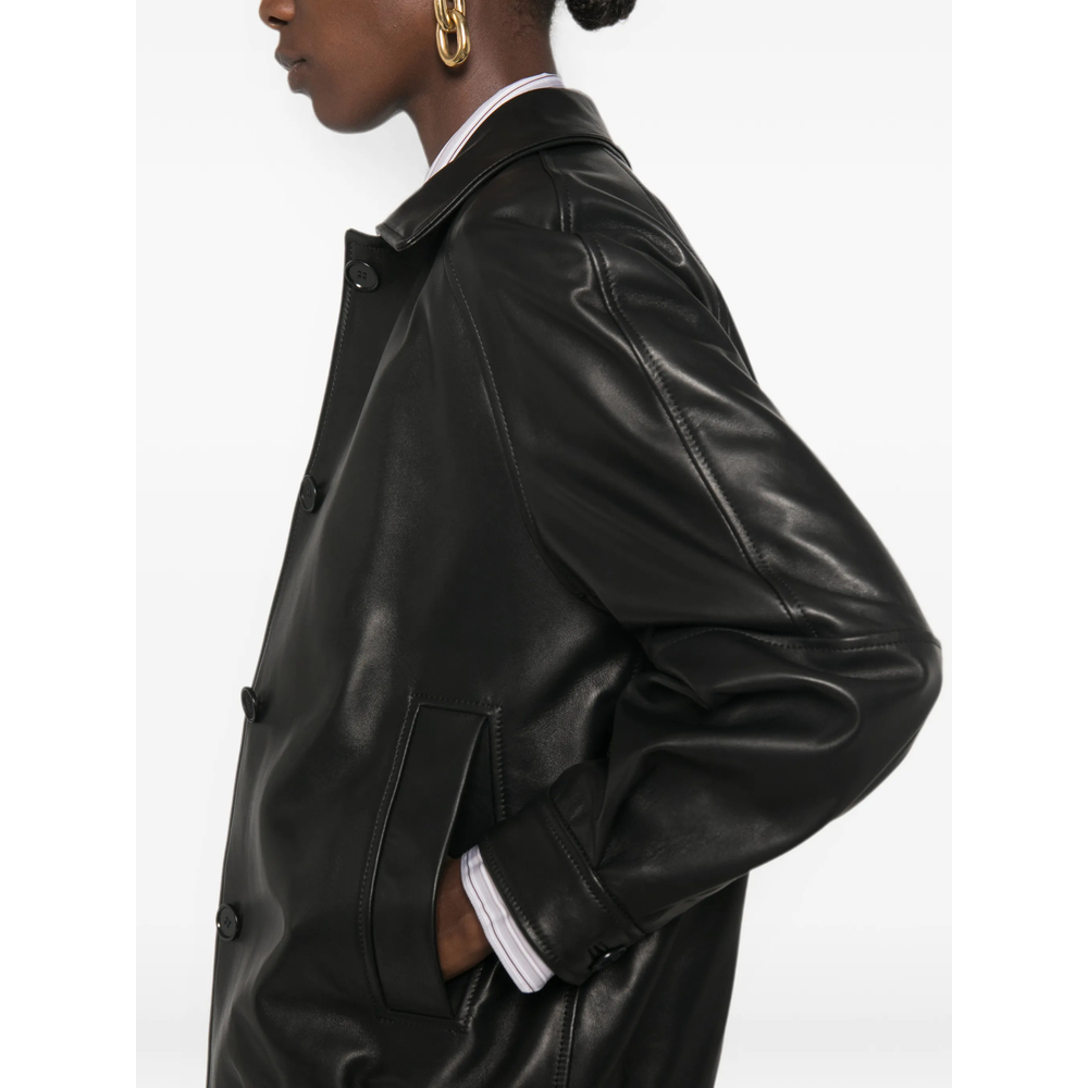 [Santoro] Leather Jacket FW26 51043-D  BLACK
