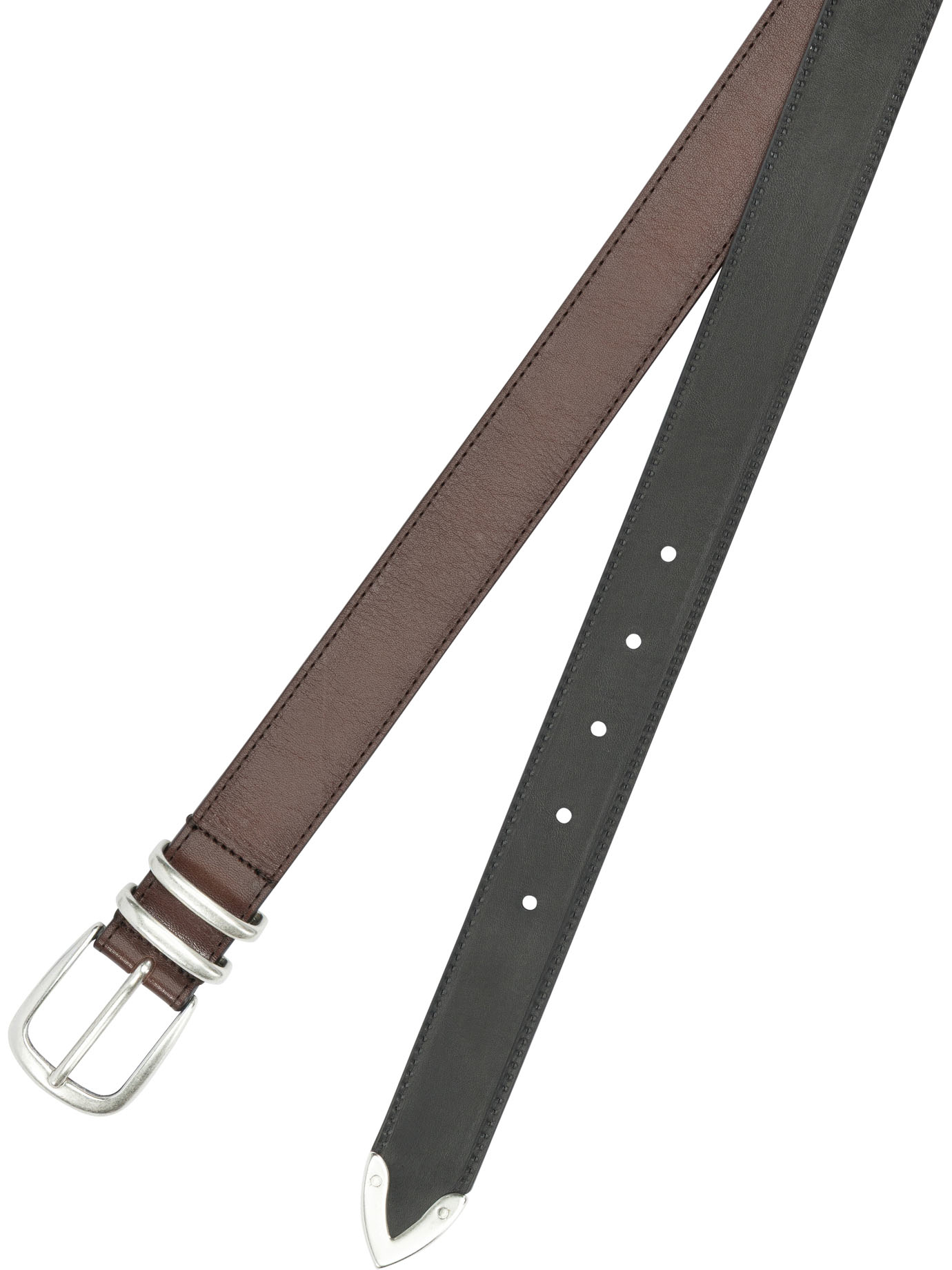 [Officine Creative] Belt FW26 OC STRIP/074AERO SPALLA NAPPA CASTAGNO