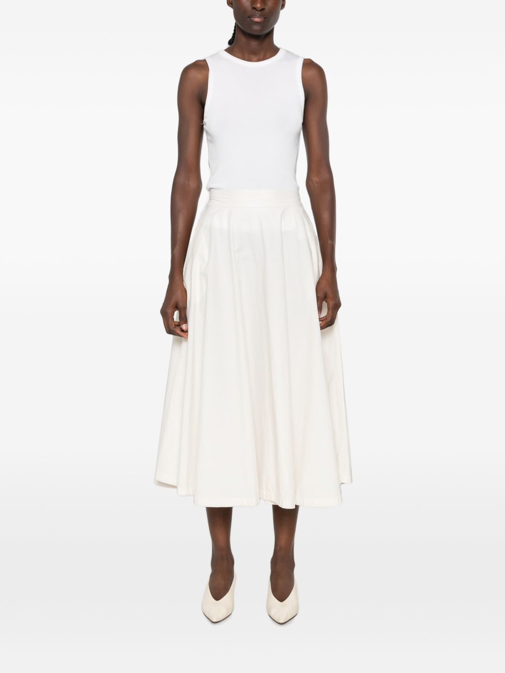 [WHITE SAND] Long skirt SS26 26SD9017C04