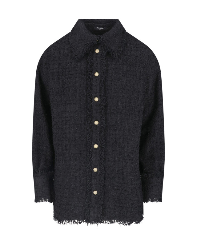 [Balmain] Shirts Long Sleeve FW26 HF1HD005XM070PA