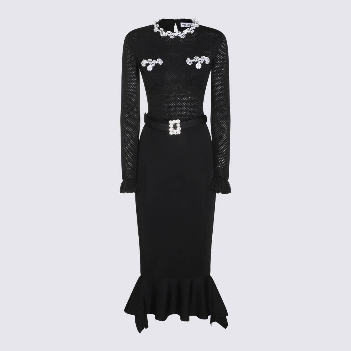 [Self - portrait] Long sleeve dress FW26 AW26085MCB