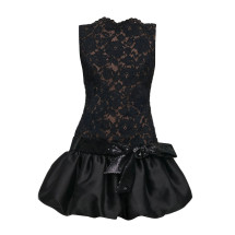 [Self - portrait] Sleeveless dress FW26 AW26-013SBBLACK