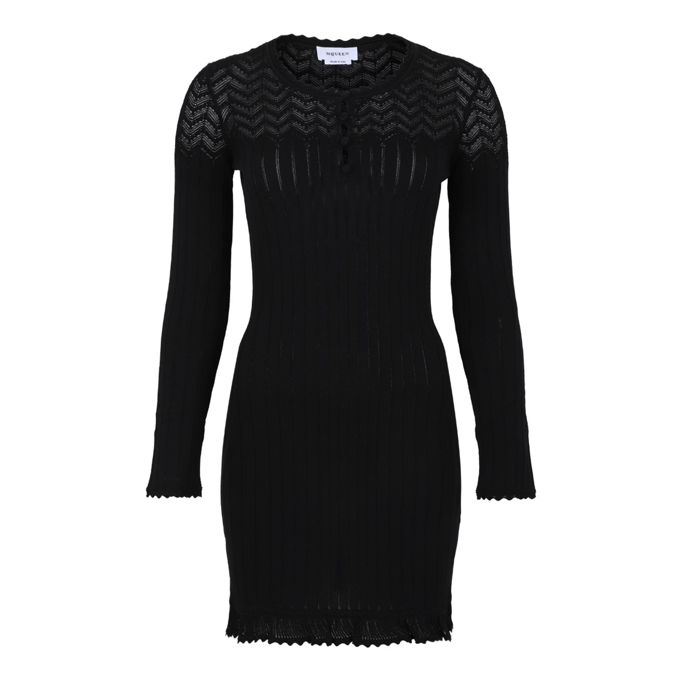 [Alexander McQueen] Long sleeve dress FW26 876688-Q1BH21000