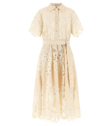 [Elie Saab] Short sleeve dress FW26 D1288NP26COE16CREAM