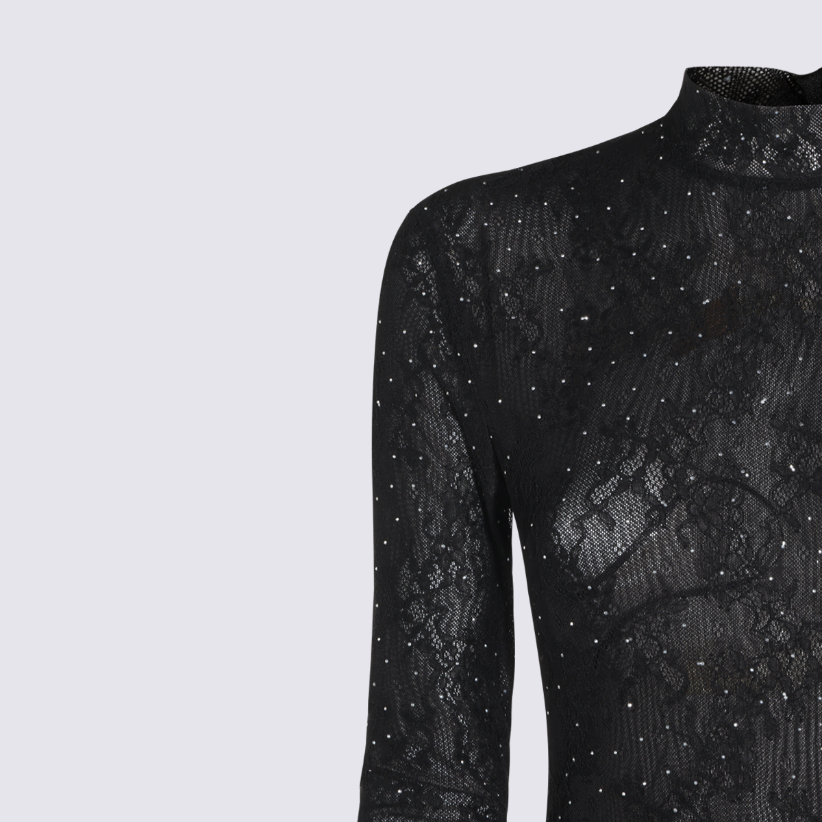 [NISSA] Long sleeve dress FW26 RS16860BLACK