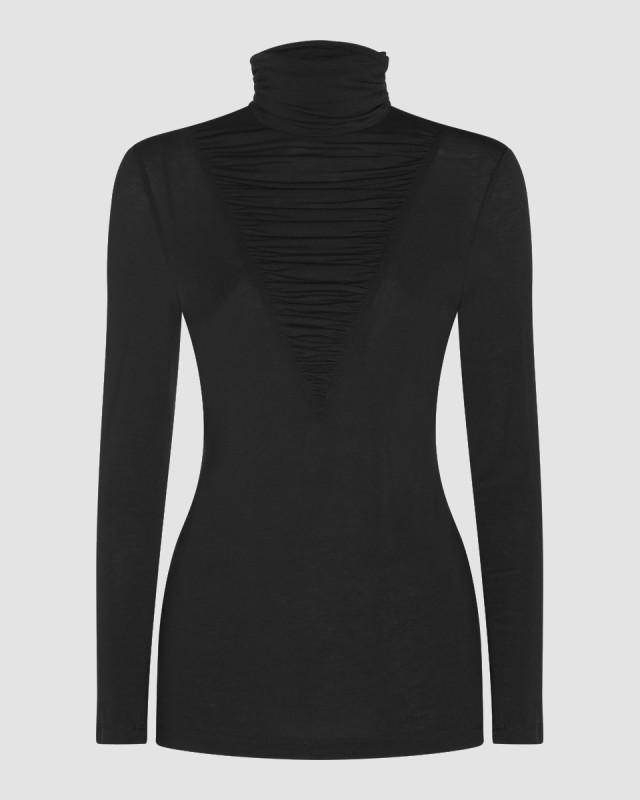 [NISSA] T-shirts Long Sleeve FW26 TOP16787BLACK