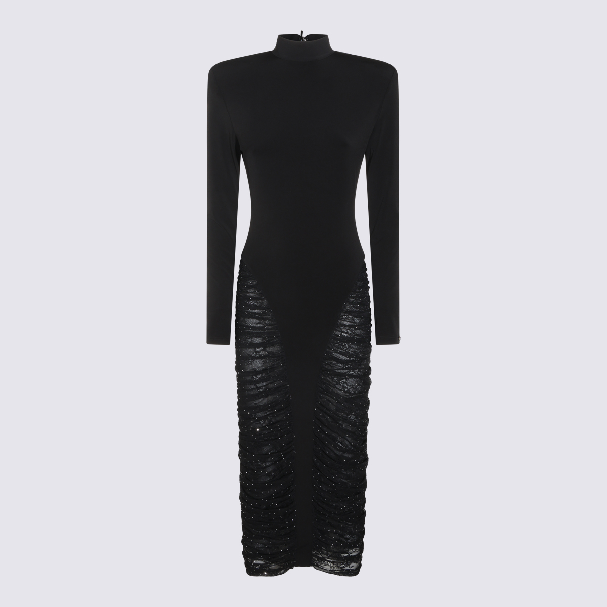 [NISSA] Long sleeve dress FW26 RS16715BLACK