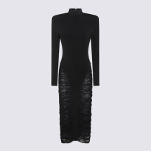 [NISSA] Long sleeve dress FW26 RS16715BLACK
