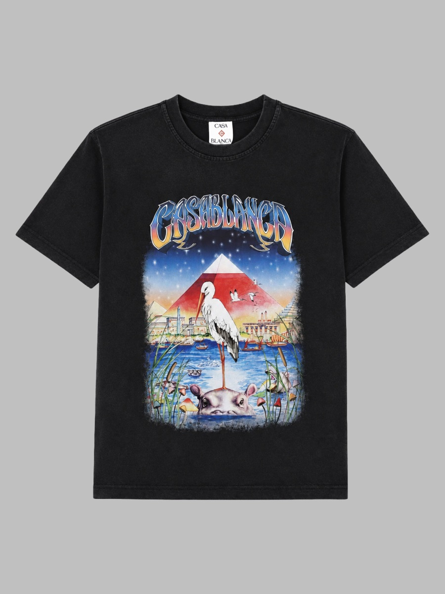 [Casablanca] T-shirts Short Sleeve FW26 W-PF26-JTS-082_01EGYPTASITWAS