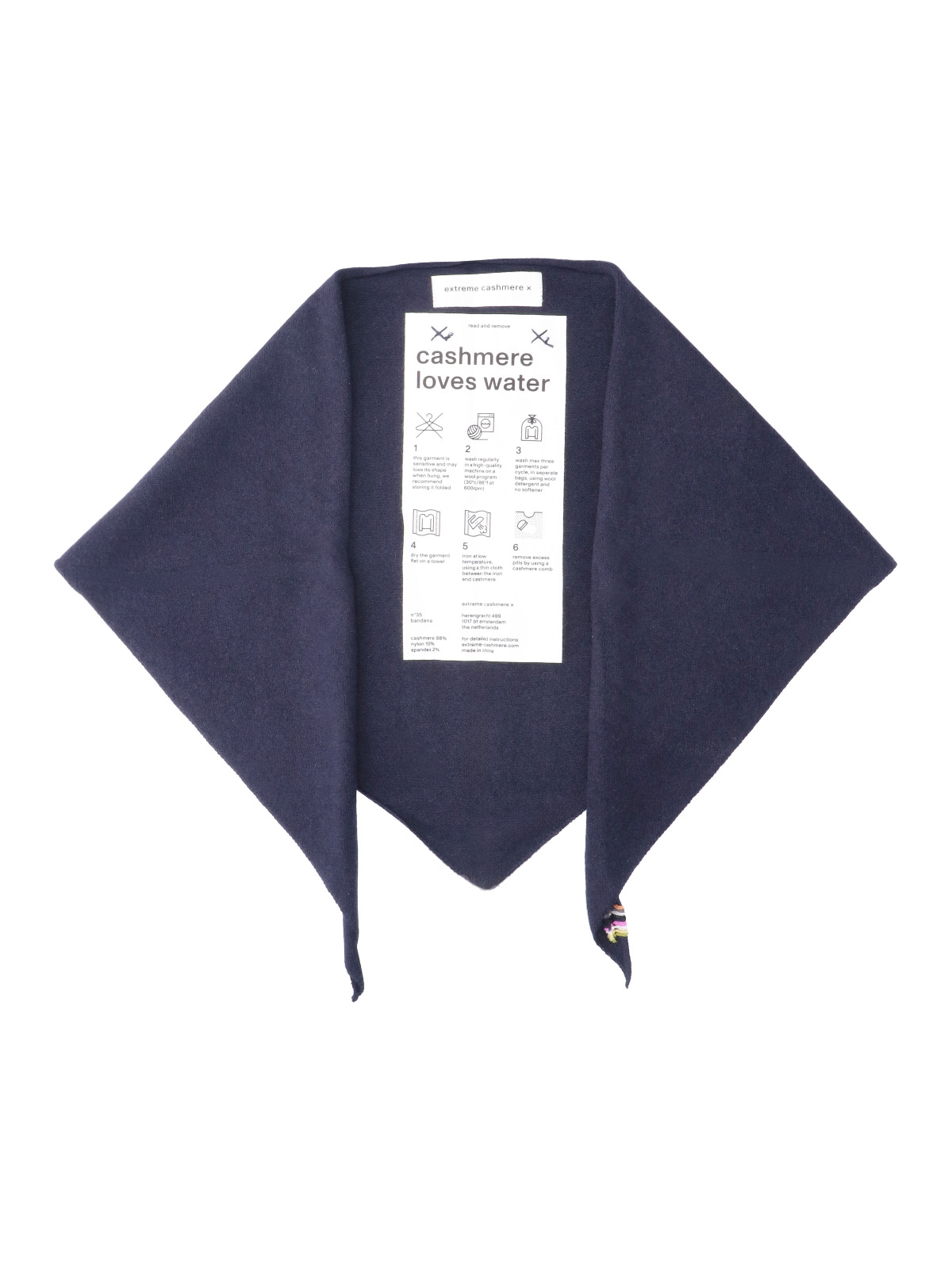 [Extreme Cashmere] Scarf FW26 BANDANANAVY