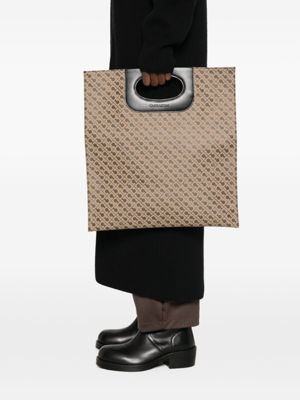 [GHERARDINI] Bag FW26 GHB0274 PIATTINA MILLERIGHE MOKA
