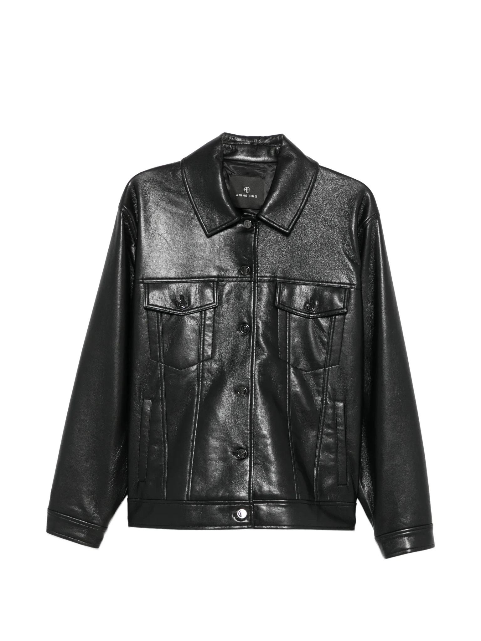 [Anine Bing] Leather Jacket FW26 A0112573BLK81