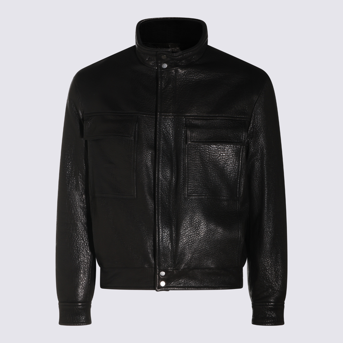 [SALVATORE SANTORO] Leather Jacket FW26 51530BULSBLACK
