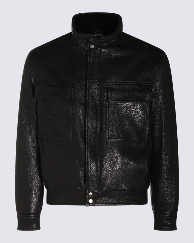 [SALVATORE SANTORO] Leather Jacket FW26 51530BULSBLACK