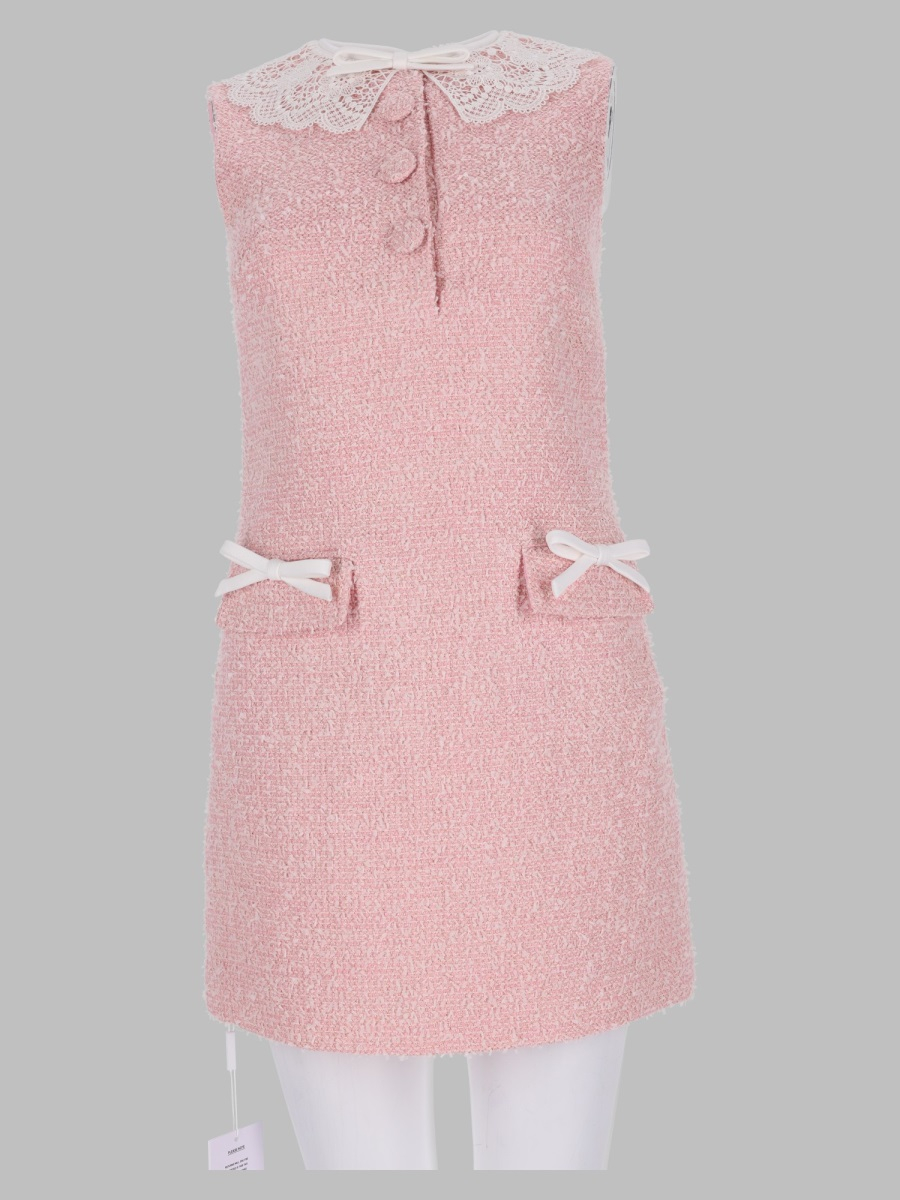 [Self-portrait] Sleeveless dress FW26 PF26-002SC-P_PINK