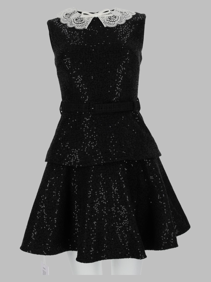 [Self-portrait] Sleeveless dress FW26 PF26-002S-B_BLACK