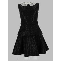 [Self-portrait] Sleeveless dress FW26 PF26-002S-B_BLACK