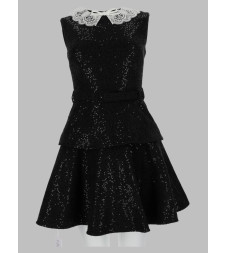 [Self-portrait] Sleeveless dress FW26 PF26-002S-B_BLACK