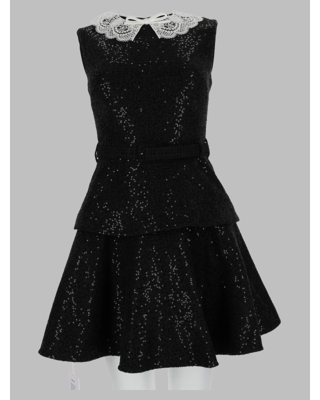 [Self-portrait] Sleeveless dress FW26 PF26-002S-B_BLACK