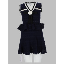 [Self-portrait] Sleeveless dress FW26 PF26-075S-N_NAVY